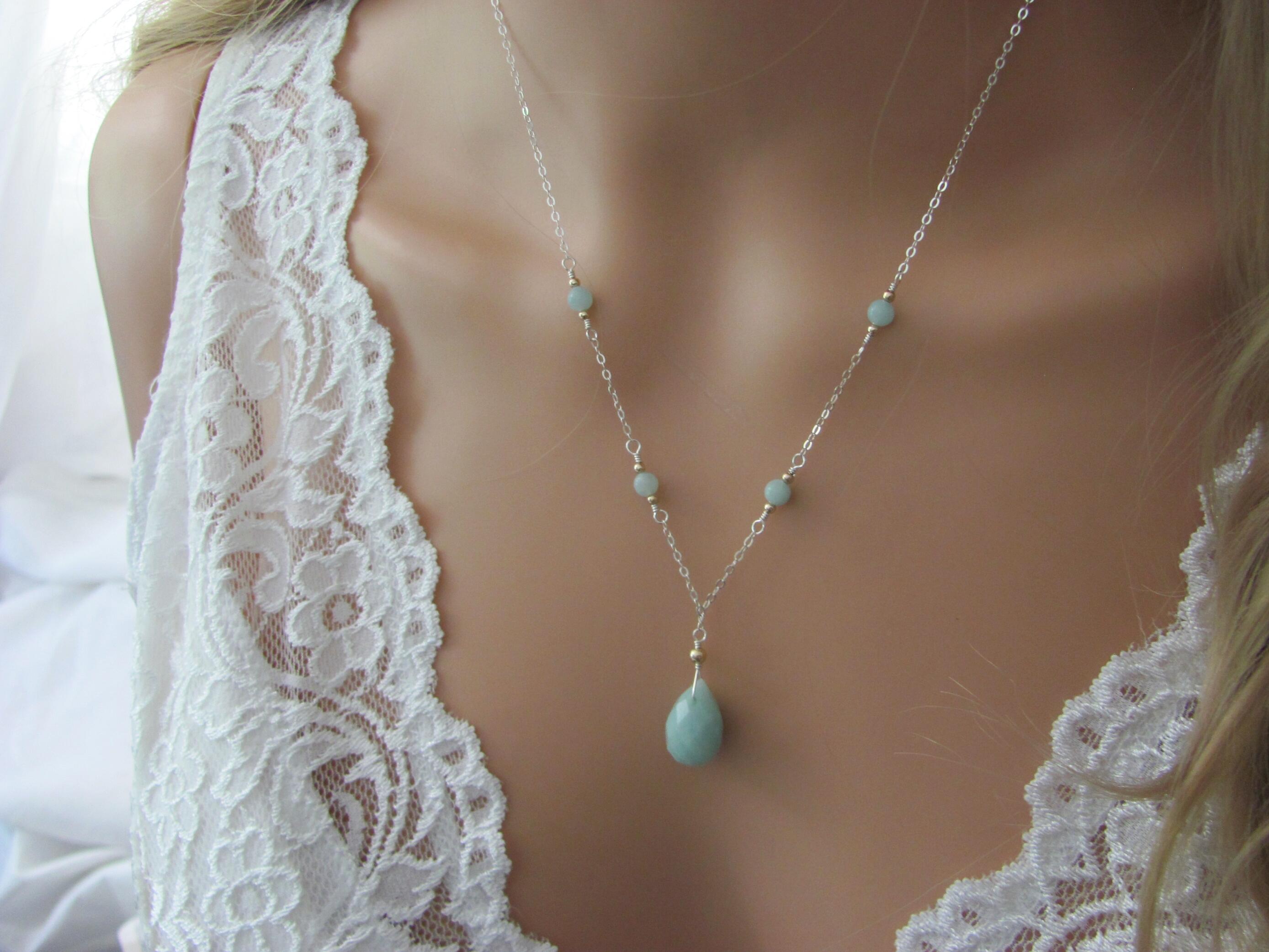 Natural Amazonite Beaded Necklace