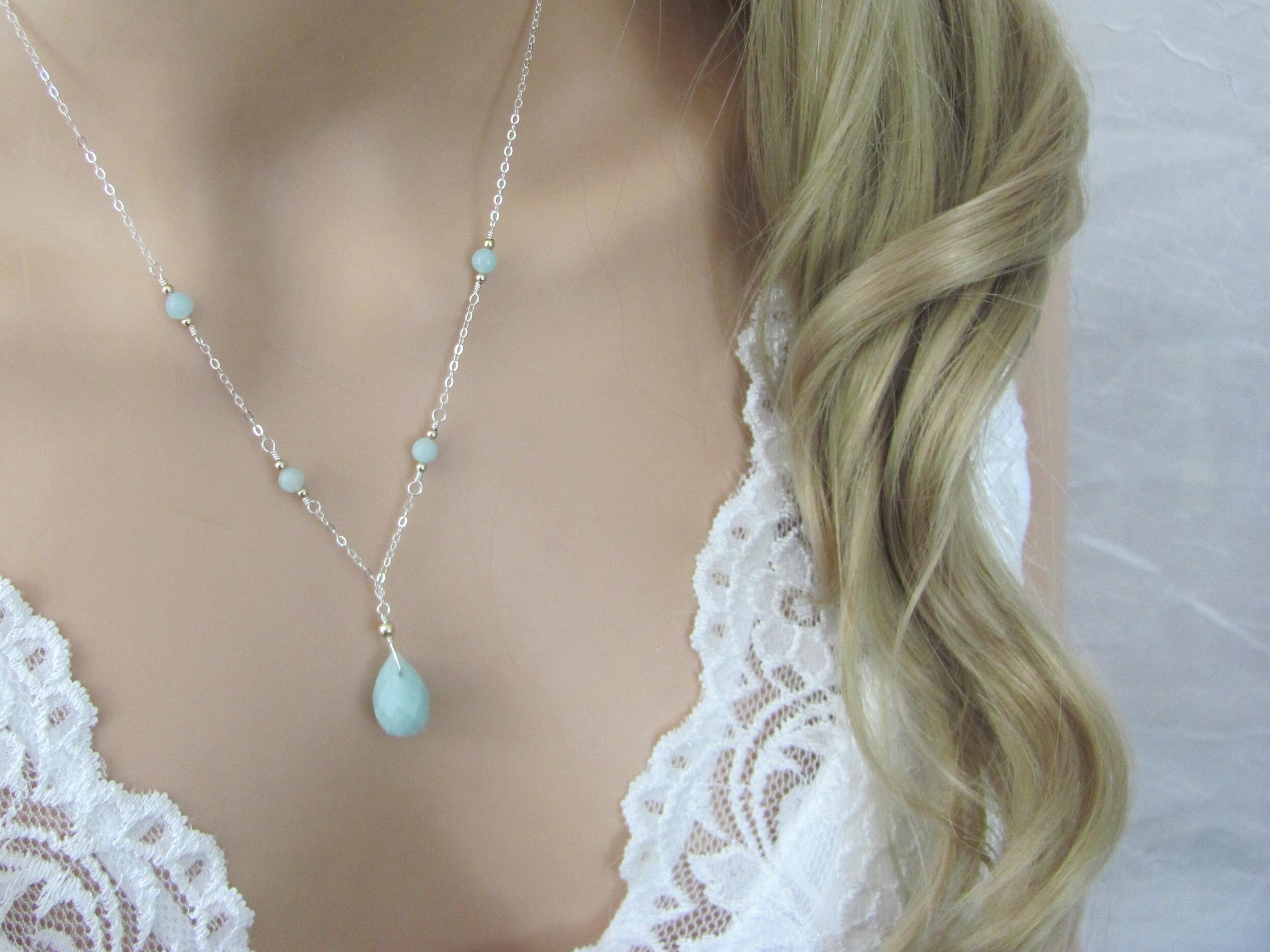 Natural Amazonite Beaded Necklace