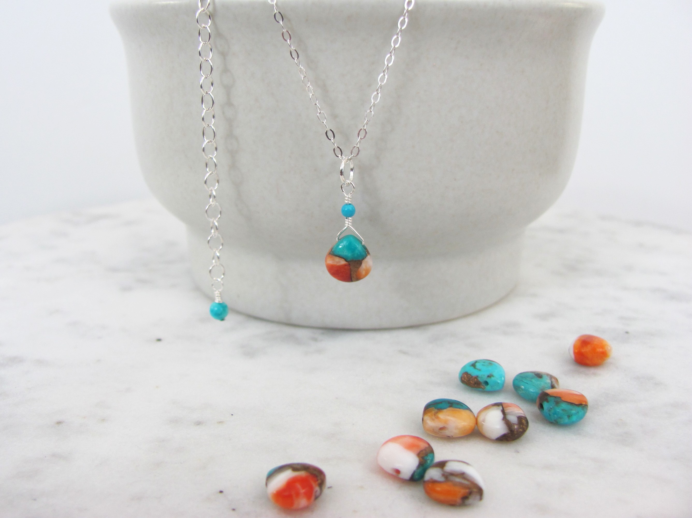 oyster turquoise necklace