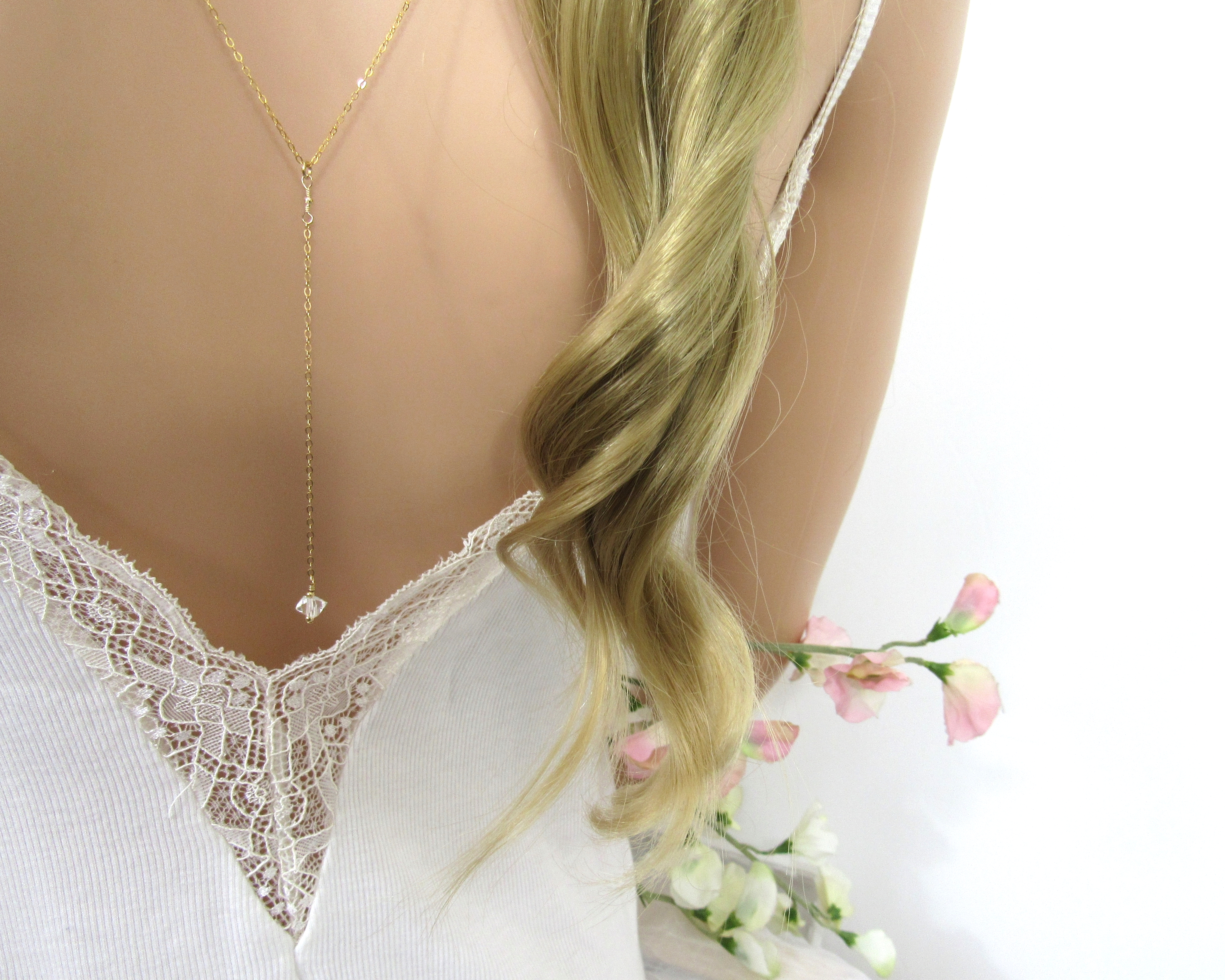 Herkimer Diamond Wedding Backdrop Necklace